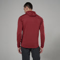 Dark Maple Montane Men's Protium Lite Hooded Fleece Jacket Model Back MPOLHDAM