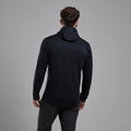 Black Montane Men's Protium Hooded Fleece Jacket Model Back MPRHOBLA