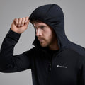 Black Montane Men's Protium Hooded Fleece Jacket Model 3 MPRHOBLA