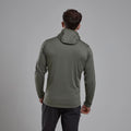 Caper Montane Men's Protium Hooded Fleece Jacket Model Back MPRHOCAP