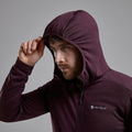 Dark Garnet Montane Men's Protium Hooded Fleece Jacket Model 3 MPRHODGA