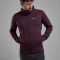 Dark Garnet Montane Men's Protium Hooded Fleece Jacket Model 4 MPRHODGA