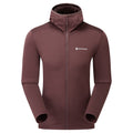 Dark Garnet Montane Men's Protium Hooded Fleece Jacket Front MPRHODGA