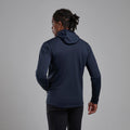 Eclipse Blue Montane Men's Protium Hooded Fleece Jacket Model Back MPRHOECL