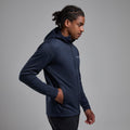 Eclipse Blue Montane Men's Protium Hooded Fleece Jacket Model 4 MPRHOECL