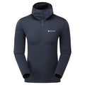 Eclipse Blue Montane Men's Protium Hooded Fleece Jacket Front MPRHOECL