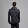 Midnight Grey Montane Men's Protium Hooded Fleece Jacket Model Back MPRHOMNG