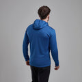 Neptune Blue Montane Men's Protium Hooded Fleece Jacket Model Back MPRHONEP
