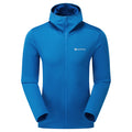 Neptune Blue Montane Men's Protium Hooded Fleece Jacket Front MPRHONEP