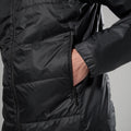 Black Montane Men's Prism Hooded Insulated Jacket Model 5 MPRJHBLA