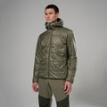 Caper Montane Men's Prism Hooded Insulated Jacket Model Front MPRJHCAP