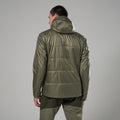 Caper Montane Men's Prism Hooded Insulated Jacket Model Back MPRJHCAP