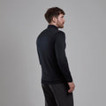 Black Montane Men's Protium Lite Pull On Fleece Model Back MPRLPBLA