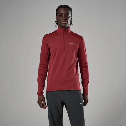 Dark Maple Montane Men's Protium Lite Pull On Fleece Front MPRLPDAM