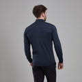 Eclipse Blue Montane Men's Protium Lite Pull On Fleece Model Back MPRLPECL