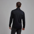 Black Montane Men's Protium Fleece Jacket Model Back MPRMJBLA