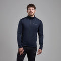 Eclipse Blue Montane Men's Protium Fleece Jacket Model Front MPRMJECL