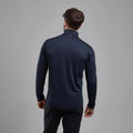 Eclipse Blue Montane Men's Protium Fleece Jacket Model Back MPRMJECL