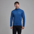 Neptune Blue Montane Men's Protium Fleece Jacket Model Front MPRMJNEP
