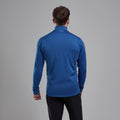 Neptune Blue Montane Men's Protium Fleece Jacket Model Back MPRMJNEP