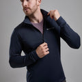 Eclipse Blue Montane Protium Fleece Pull-On Jacket Model 4 MPRPOECL
