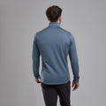 Stone Blue Montane Protium Fleece Pull-On Jacket Model Back MPRPOSTB