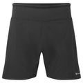 Black Montane Men's Slipstream 5" Trail Running Shorts Front MS5SHBLA