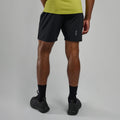 Black Montane Men's Slipstream 7" Trail Running Shorts Model Back MS7SHBLA