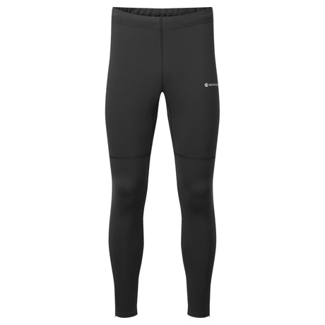Black Montane Men's Slipstream Thermal Trail Running Tights Front MSTHRBLA
