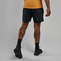 Black Montane Men's Slipstream Twin Skin Running Shorts Model Back MSTSSBLA