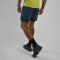 Eclipse Blue Montane Men's Slipstream Twin Skin Running Shorts Model Back MSTSSECL