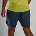 Eclipse Blue Montane Men's Slipstream Twin Skin Running Shorts Model 3 MSTSSECL