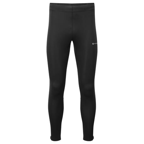 Black Montane Men's Slipstream Trail Running Tights Front MSTTRBLA