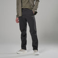 Midnight Grey Montane Men's Tenacity Softshell Pants Model Front MTCPRMNG