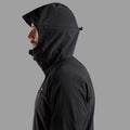 Black Montane Men's Tenacity Hooded Softshell Jacket Model 5 MTENHBLA