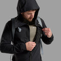 Black Montane Men's Tenacity Hooded Softshell Jacket Model 6 MTENHBLA