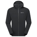 Black Montane Men's Tenacity Hooded Softshell Jacket Front MTENHBLA