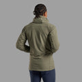 Caper Montane Men's Tenacity Hooded Softshell Jacket Model Back MTENHCAP