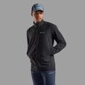 Black Montane Men's Tenacity Softshell Jacket Model Front MTENJBLA