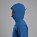 Neptune Blue Montane Men's Tenacity XT Hooded Softshell Jacket Model 4 MTEXHNEP