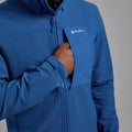 Neptune Blue Montane Men's Tenacity XT Hooded Softshell Jacket Model 7 MTEXHNEP
