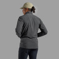 Midnight Grey Montane Men's Tenacity Nano Softshell Jacket Model Back MTNNJMNG