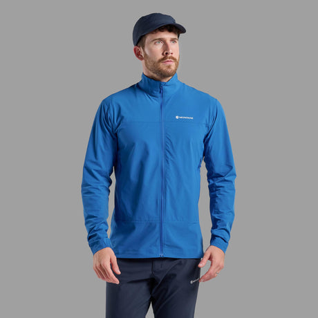 Neptune Blue Montane Men's Tenacity Nano Softshell Jacket Front MTNNJNEP