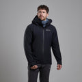 Black Montane Men's Torren Waterproof Jacket Model Front MTOJABLA