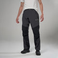 Midnight Grey Montane Men's Terra Pants Model Front MTPNSMNG