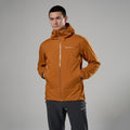 Amber Montane Men's Vortic Waterproof Jacket Model Front MVORJAMB
