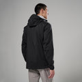Black Montane Men's Vortic Waterproof Jacket Model Back MVORJBLA