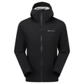Black Montane Men's Vortic Waterproof Jacket Front MVORJBLA