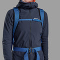 Neptune Blue Montane Valen 30L Backpack Model Front PVA30NEP
