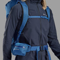 Neptune Blue Montane Valen 40+5L Backpack Model Front PVA40NEP